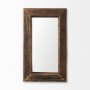 69156 - Gerome 28 x 48 Brown Wood Frame Rectangular Wall Mirror