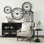 69348 - Mething Gray 31.5" Large Farmhouse Wall Clock 