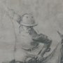13617 - Polo Player I by Mercana Studio a Hand Embellished Textured Framed Art Print Matted under Glass
