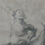 13618 - Polo Player II by Mercana Studio a Hand Embellished Textured Framed Art Print Matted under Glass