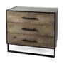 69569 - Alvin 34.5L x 21.5W x 30.0H Wood W/Metal Framing Accent Cabinet 