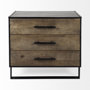 69569 - Alvin 34.5L x 21.5W x 30.0H Wood W/Metal Framing Accent Cabinet 