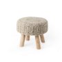 69511 - Bina 19.0L x 19.0W x 15.0H Taupe 4 Legged Wool Stool