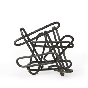 Henderson 10.4L x 8.3W x 7.7H Black Metal Paperclip Decorative Object