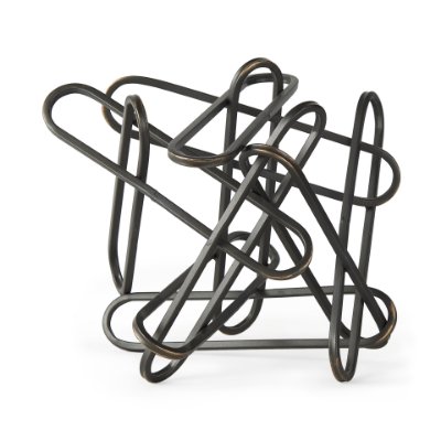 69496 - Henderson 12.2L x 9.1W x 9.1H Black Metal Paperclip Decorative Object