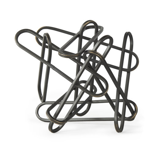 69496 - Henderson 12.2L x 9.1W x 9.1H Black Metal Paperclip Decorative Object