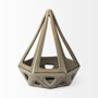 69478 - Hood 7.7L x 7.7W x 9.4H Bronze Geometric Ceramic Object