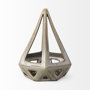 69478 - Hood 7.7L x 7.7W x 9.4H Bronze Geometric Ceramic Object