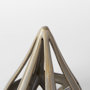 69478 - Hood 7.7L x 7.7W x 9.4H Bronze Geometric Ceramic Object
