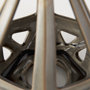 69478 - Hood 7.7L x 7.7W x 9.4H Bronze Geometric Ceramic Object