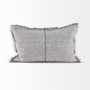69416 - Thais 13x21 Gray Fabric Fringed Decorative Pillow Cover