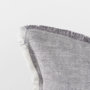 69416 - Thais 13x21 Gray Fabric Fringed Decorative Pillow Cover