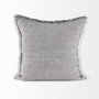 69417 - Thais 20x20 Blue and Cream Fringed Pillow Cover