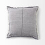 69417 - Thais 20x20 Blue and Cream Fringed Pillow Cover
