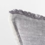 69417 - Thais 20x20 Blue and Cream Fringed Pillow Cover