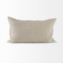 69420 - Raquel 13x21 Beige and Black Fabric Plaid Pillow Cover 