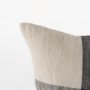 69421 - Raquel 18L x 18W Beige and Black Fabric Plaid Decorative Pillow Cover