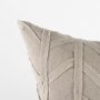 69429 - Ivivva 20x20 Beige Fabric Textured Pillow Cover 