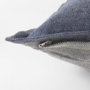 69440 - Aubrielle 14x26 Gray and Blue Fabric Color Blocked Pillow Cover