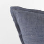 69441 - Aubrielle 20L x 20W Gray and Blue Fabric Color Blocked Pillow Cover 