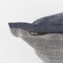 69441 - Aubrielle 20L x 20W Gray and Blue Fabric Color Blocked Pillow Cover 