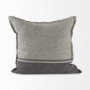 69443 - Zadie 20x20 Light Gray and Dark Gray Fabric Color Blocked Pillow Cover