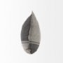 69443 - Zadie 20x20 Light Gray and Dark Gray Fabric Color Blocked Pillow Cover