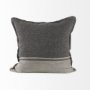 69443 - Zadie 20x20 Light Gray and Dark Gray Fabric Color Blocked Pillow Cover
