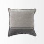 69443 - Zadie 20x20 Light Gray and Dark Gray Fabric Color Blocked Pillow Cover