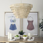 69240 - Marimba 40 L x 40 W x 24 H Natural Cane 6 Tier Chandelier