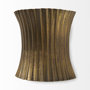 68777 - Letitia 10.5L x 5.5W x 11.0H Gold Hammered Metal Fan Wall Sconce
