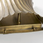 68777 - Letitia 10.5L x 5.5W x 11.0H Gold Hammered Metal Fan Wall Sconce