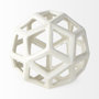 69479 - Geom 7.1L x 7.1W x 7.1H White Ceramic Geometric  Object
