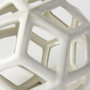 69479 - Geom 7.1L x 7.1W x 7.1H White Ceramic Geometric  Object