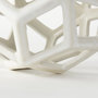 69479 - Geom 7.1L x 7.1W x 7.1H White Ceramic Geometric  Object