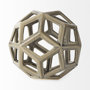 69480 - Geom 7.1L x 7.1W x 7.1H Tan Ceramic Geometric Object