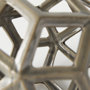 69480 - Geom 7.1L x 7.1W x 7.1H Tan Ceramic Geometric Object