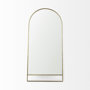 69535 - Sadie 36.0L x 2.0W x 76.0H Antique Gold Metal Rounded Arch Floor Mirror
