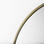 69535 - Sadie 36.0L x 2.0W x 76.0H Antique Gold Metal Rounded Arch Floor Mirror