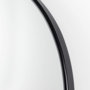 69536 - Sadie 36.0L x 2.0W x 76.0H Black Metal Rounded Arch Floor Mirror
