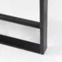 69536 - Sadie 36.0L x 2.0W x 76.0H Black Metal Rounded Arch Floor Mirror