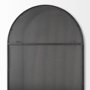 69536 - Sadie 36.0L x 2.0W x 76.0H Black Metal Rounded Arch Floor Mirror
