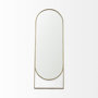69537 - Sadie 28.0L x 2.0W x 78.0H Antique Gold Rounded Arch Floor Mirror