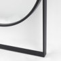 69538 - Sadie 28.0L x 2.0W x 78.0H Black Metal Rounded Arch Floor Mirror 