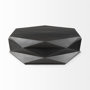 69541 - Arreto 48" Black Solid Wood Hexagonal Storage Coffee Table