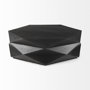 69541 - Arreto 48" Black Solid Wood Hexagonal Storage Coffee Table