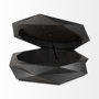 69541 - Arreto 48" Black Solid Wood Hexagonal Storage Coffee Table