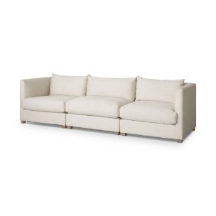 Valence 3 Piece Beige Modular Sofa Set