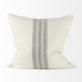 68871 - Patrice 22x22 Cream With Gray Stripes Pillow Cover