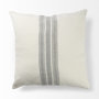 68871 - Patrice 22x22 Cream With Gray Stripes Pillow Cover